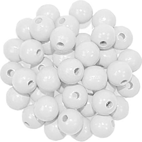 Glorex Holzperle 6mm 118St weiss, FSC