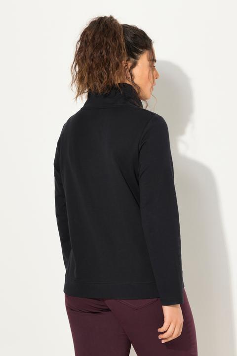 Actual product image Ulla Popken Stand-Up Collar Long Sleeve Sweatshirt (46, 48)