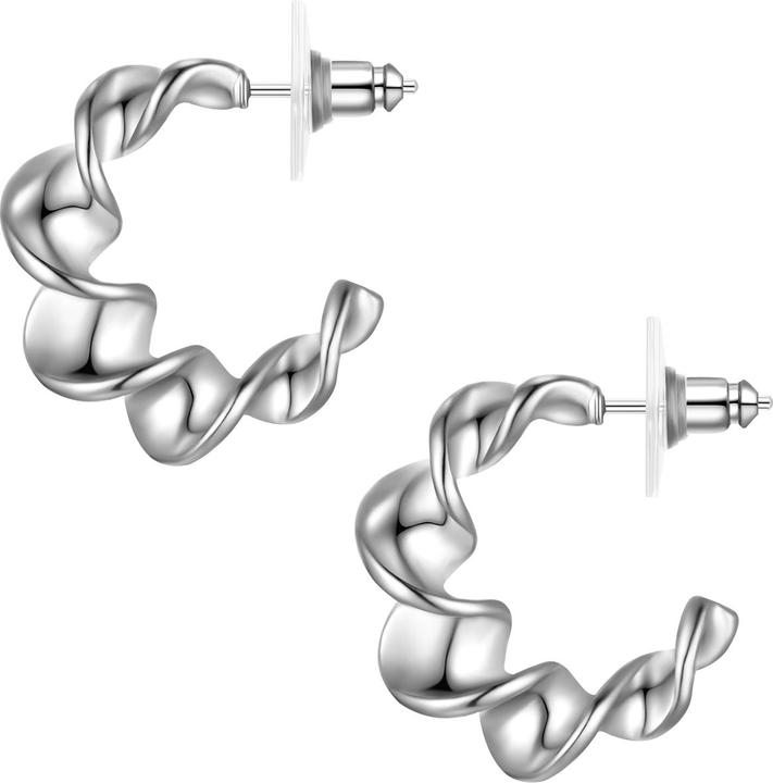 Actual product image Yokoamii Ladies hoop earrings - 36290 (Metal alloy)