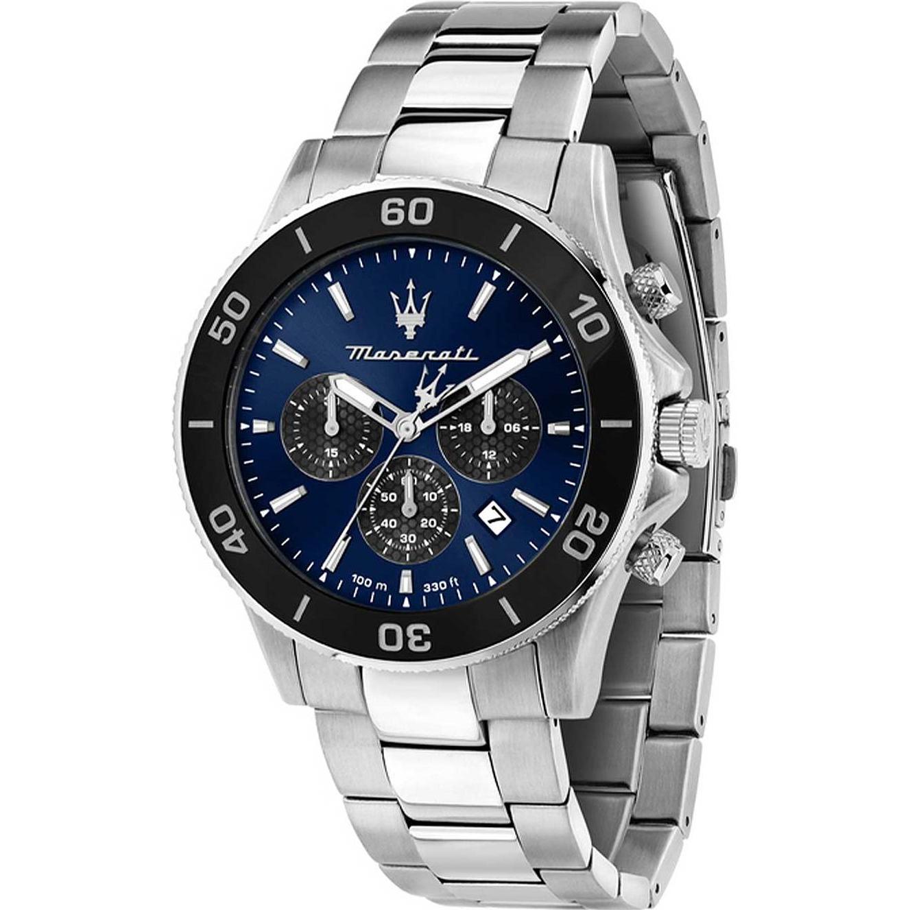 Maserati, Armbanduhr, Chronograph Competizione, Silber, (Chronograph, 43 mm)