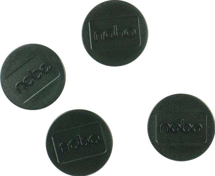 Actual product image Nobo Holding magnet Ø 3.8 cm 4 pieces, Black (4 x)