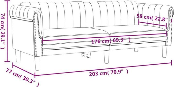 Actual product image vidaXL Sofagarnitur (2 person sofa, 3-seater, Upholstery set)