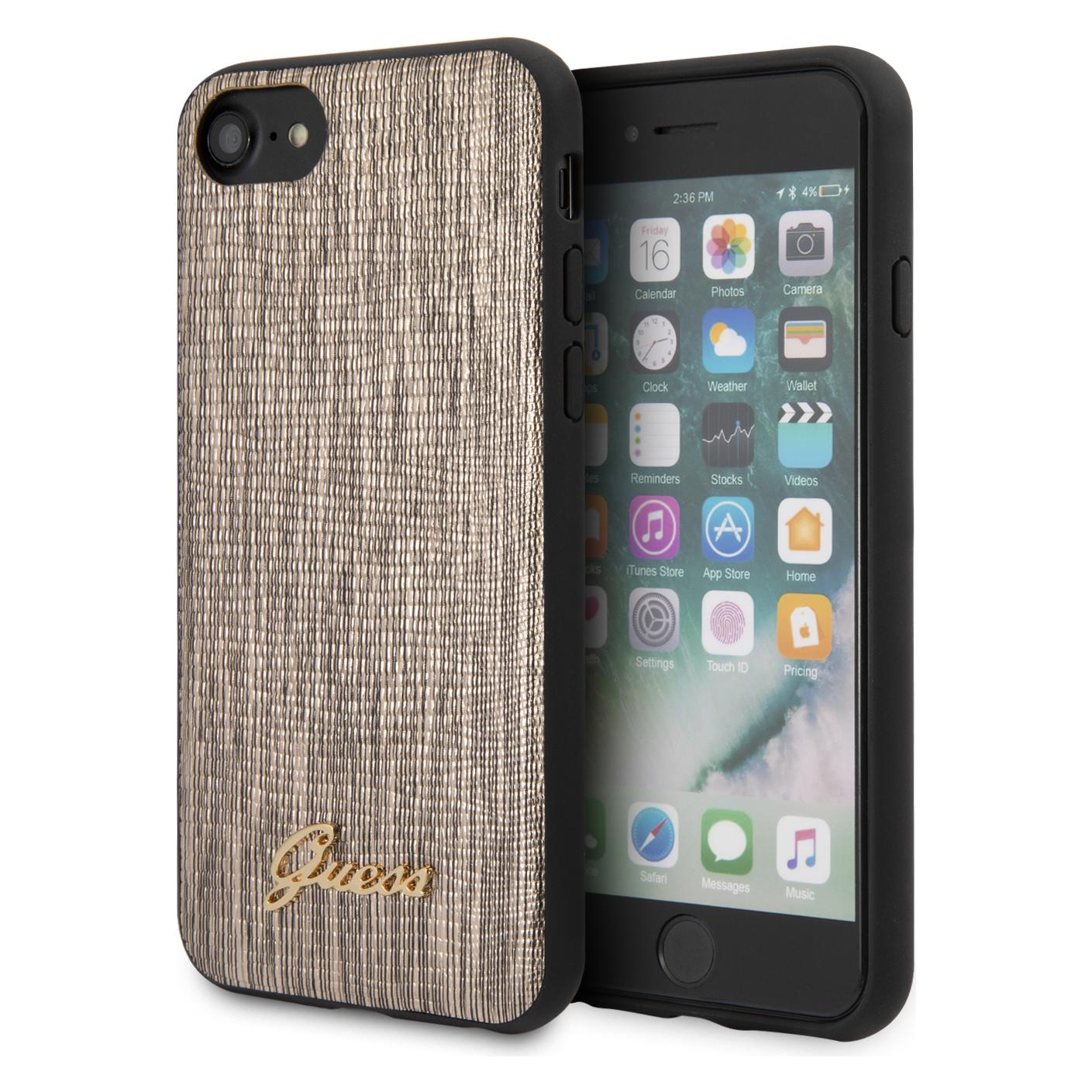 Guess Zaak (Apple IPhone 7, Apple IPhone 8), Smartphonehoes, Goud