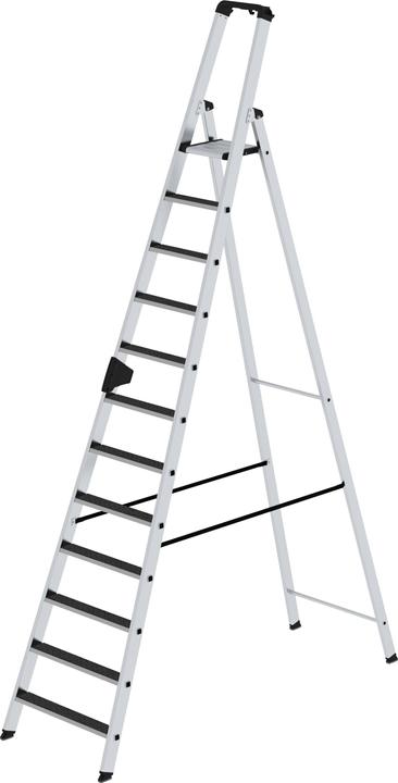 Produktbild Munk Stufen-Stehleiter einseitig begehbar mit clip-step R13 12 Stufen (Stehleiter)