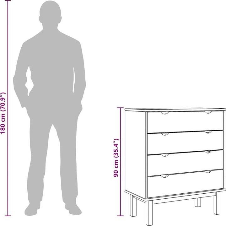 Image du produit vidaXL Schubladenschrank (76.50 x 39.50 x 90 cm)