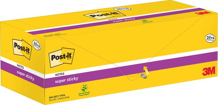 Produktbild Post-it Super Sticky (7.6 x 7.6 cm)