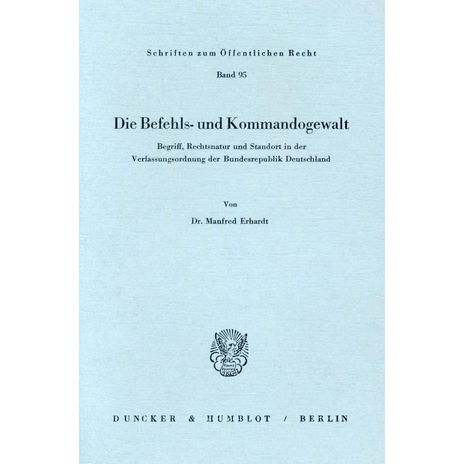 Thumbnail - Die Befehls- und Kommandogewalt., Fachbücher