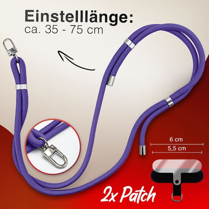 Produktbild Nalia HoldMe Lanyard Handykette – Universal Trageband für Smartphones - Verstellbar, Soft & Elastisch