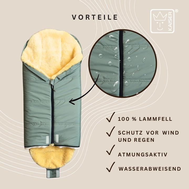 Image du produit Kaiser Baby Kaiser Lammfell Fusssack Iglu 2.0, salbei green/grey