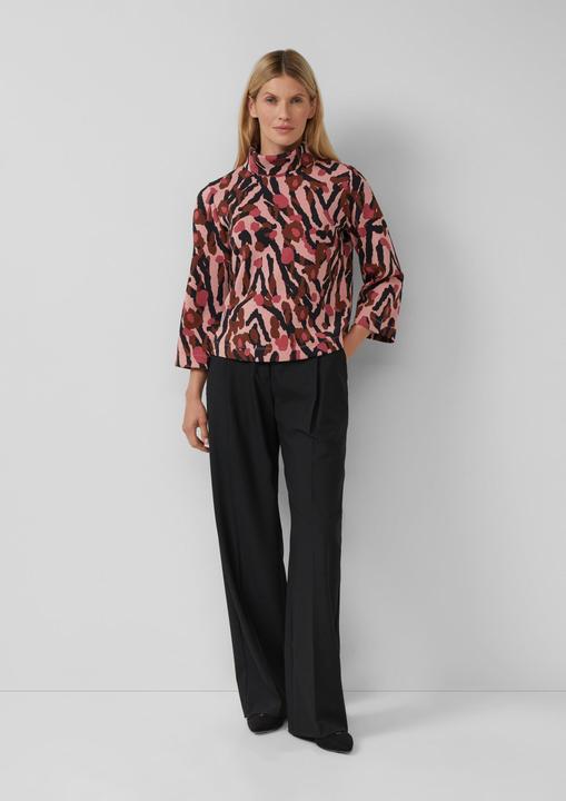 Produktbild s.Oliver Sweatshirt Gemustertes Scuba-Shirt mit weiten Ärmeln (40)