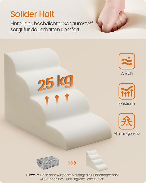 Produktbild Feandrea Hundetreppe mit 4 Stufen (Hund, Waschbar)