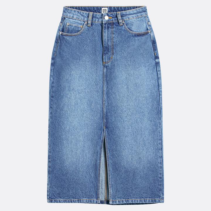 Produktbild La Redoute Collections Gerader Midirock aus Denim (36)