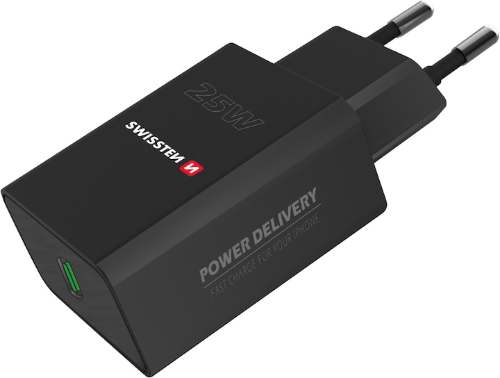 Actual product image Swissten Travel Charger USB-C (25 W)