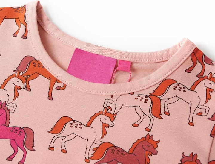 Image du produit VidaXL Pyjama enfant manches longues rose clair 104,Matériau : 95 (104)