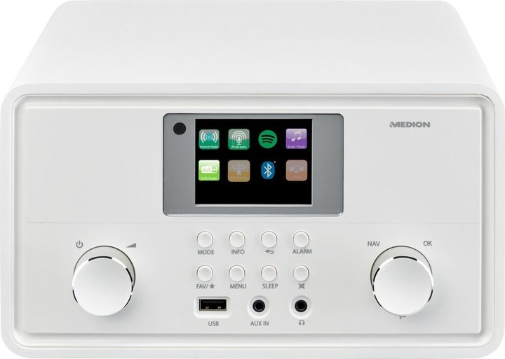 Produktbild Medion LIFE® P85027 STEREO INTERNETRADIO 7,1 cm (2,8") TFT-Display, 25.000+ Internetradiosender & zahlreic (DAB+, Internetradio, UKW, WLAN, Bluetooth)