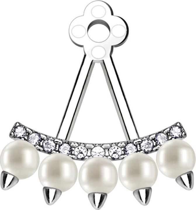 Immagine prodotto Star Piercing Orecchino in argento con cinque perle e cristalli (Ottone)