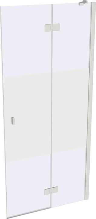 Actual product image Hüppe SolvaPro pivot door partially framed, 4-corner, with fixed segment, right-fixing, width: 900m (211 cm, 90 cm)