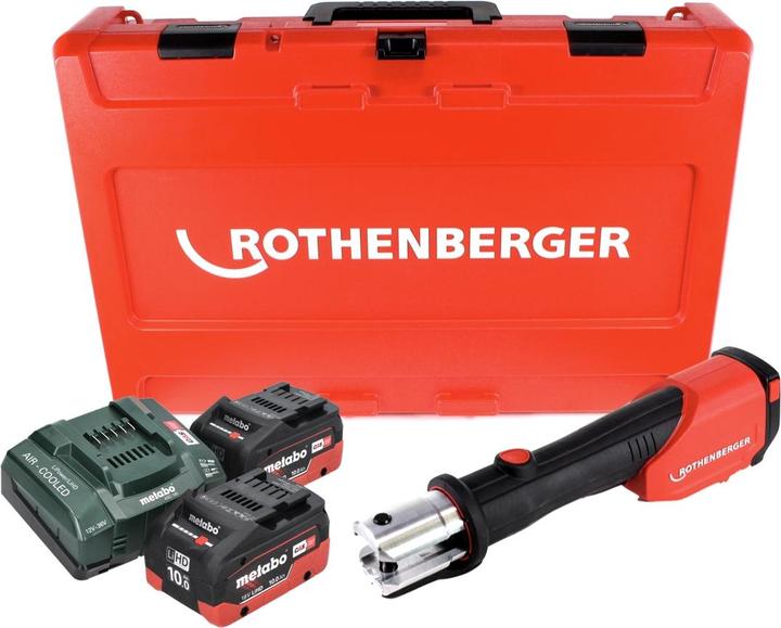 Actual product image Rothenberger ROMAX 4000 battery press machine 18 V electrohydraulic + 2x battery 10,0 Ah CAS +
