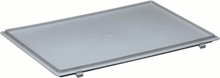 Lockweiler Scharnierdeckel Polypropylen L300xB200mm grau für Transportstapelkasten
