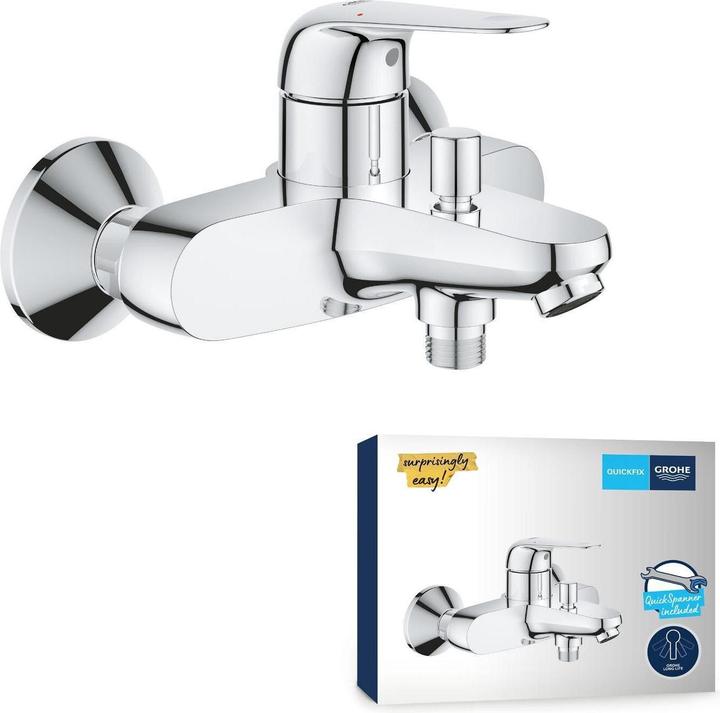 Produktbild Grohe Swift QuickFix Wannenarmatur, inkl. Montageschlüssel, wassersparend, chrom