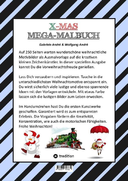 Produktbild X-Mas Mega Malbuch - Spezial Edition - Tolle Und Lustige Weihnachtsmotive Zum Ausmalen In Der Weihna