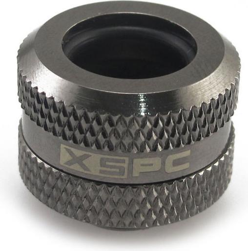 Image du produit XSPC Raccord G1/4" sur tube dur 14mm, noir chrome - 8 pièces