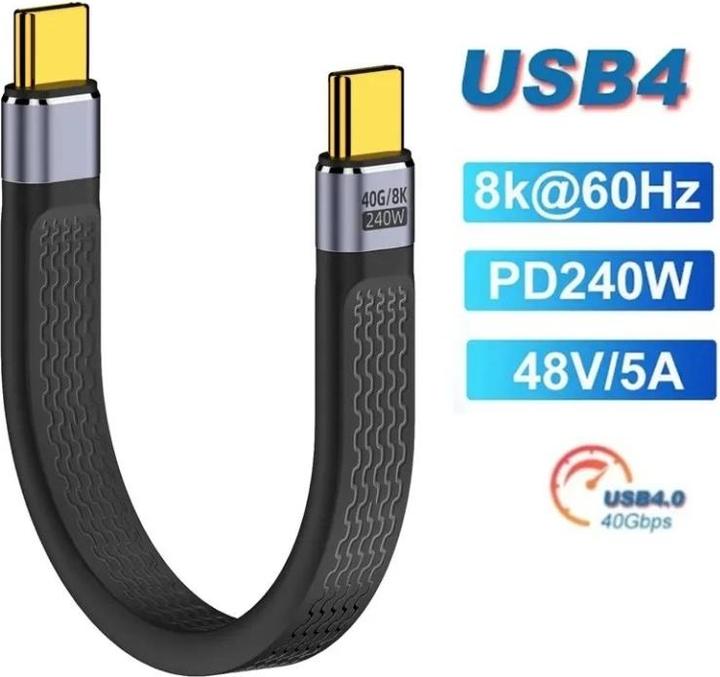 Actual product image PowerGuard USB C – USB C (0.10 m, USB 4.0, 240 W)