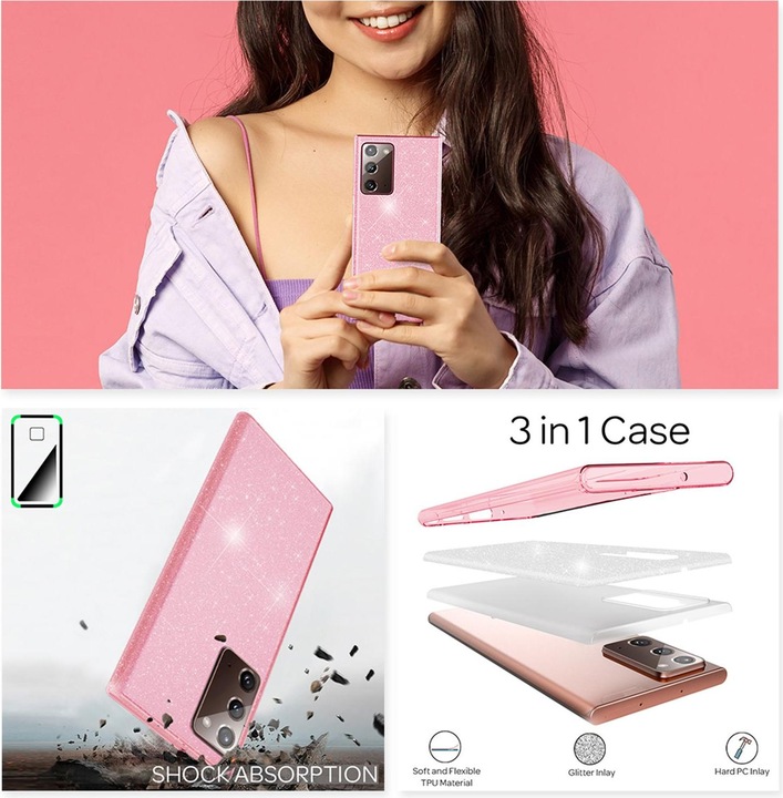 Actual product image Nalia Glitter Case (Samsung Galaxy Note 20)