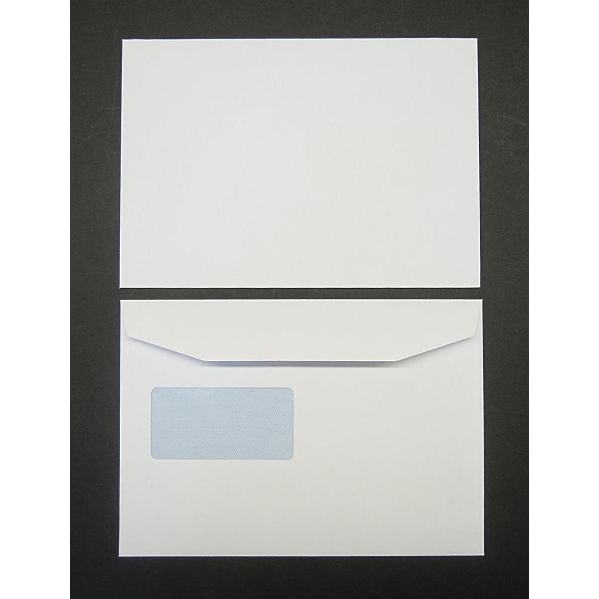 Thumbnail - Blanke, Briefumschlag, Kuvertierhüllen C5 100g/qm gummiert Sonderfenster VE=500 Stück weiss (162 x 229 mm, 500 x)