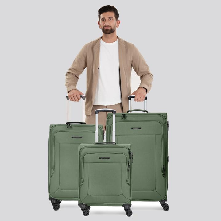 Actual product image Franky Melbourne 3.0 4-wheel suitcase set, 3-piece, with stretch fold (180 l)