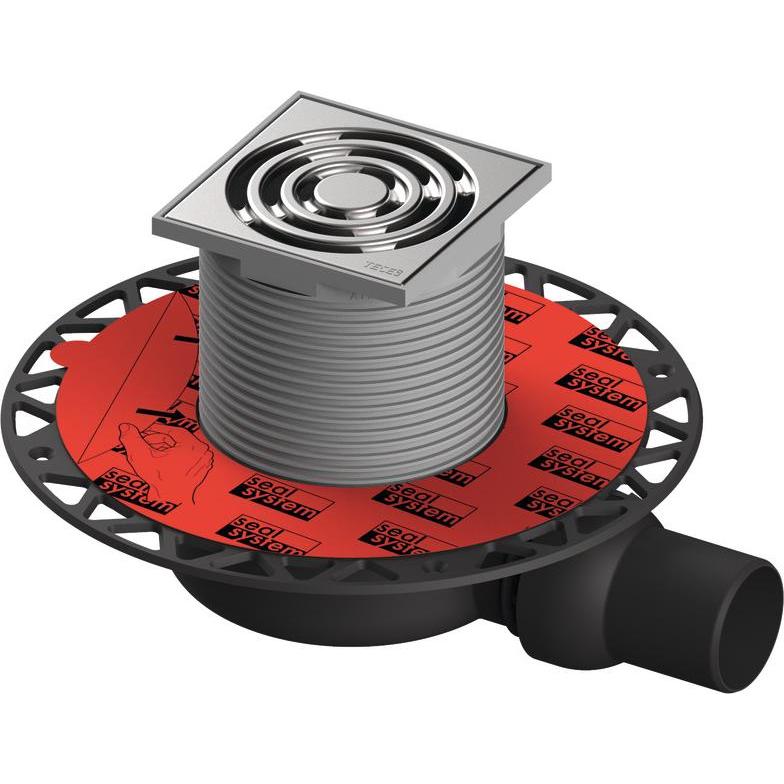 TECE, Duschrinne, TECEdrainpoint S 111 Ablaufset, superflach, mit Seal System Universalflansch, ohne Zulauf (289 mm)