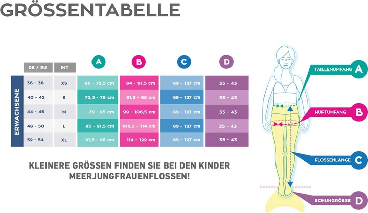 Produktbild Fin Fun Mermaidens Lotus Moon Erwachsene (44 - 46)