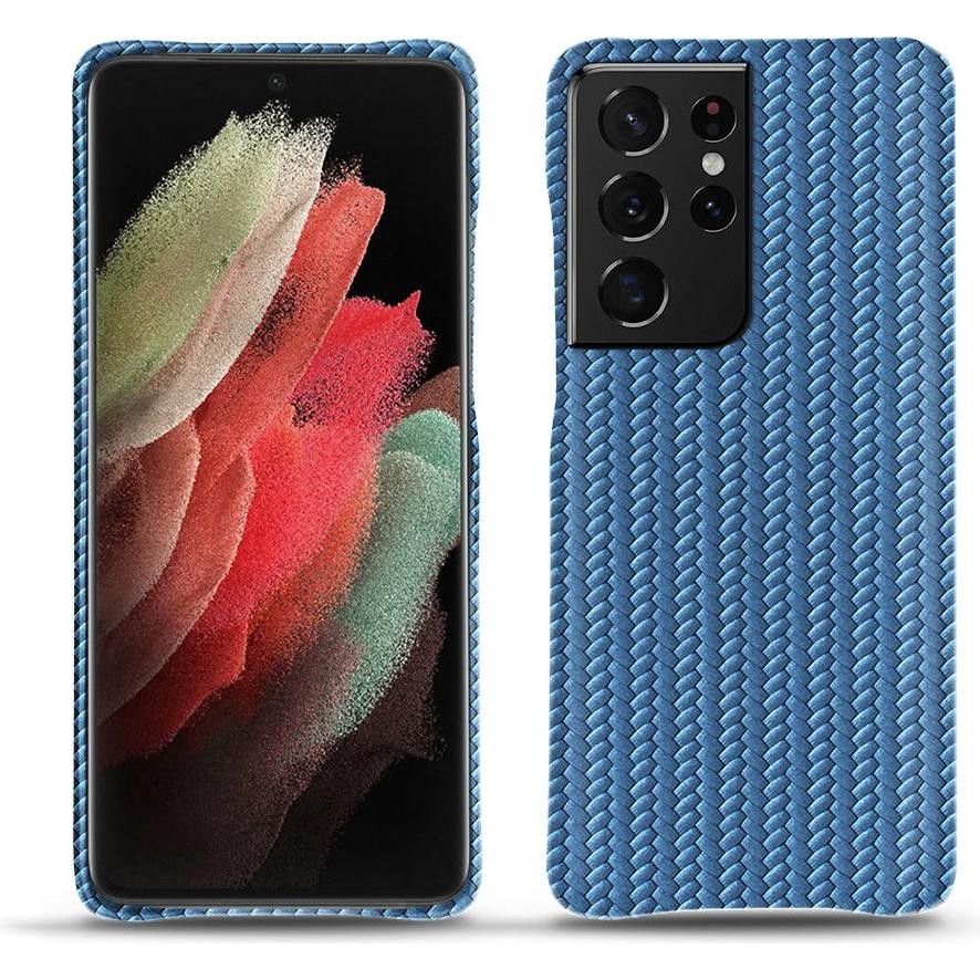 Noreve Lederschutzhülle (Samsung Galaxy S21 Ultra), Smartphone Hülle, Blau