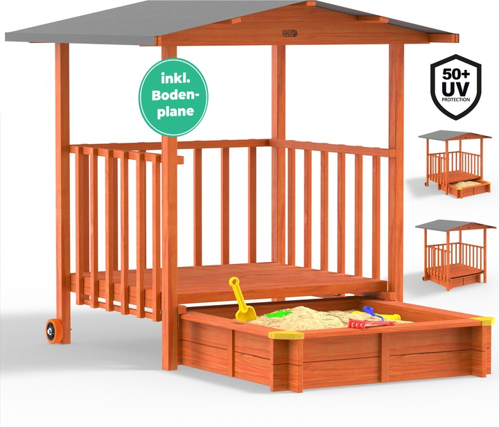 Sandpit with roof