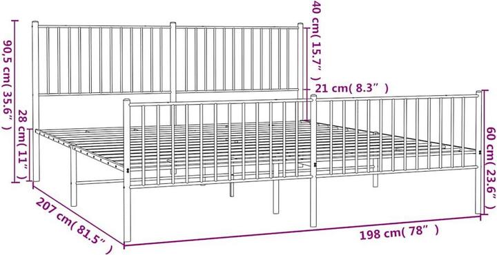 Image du produit vidaXL Bettgestell (193 x 203 cm)