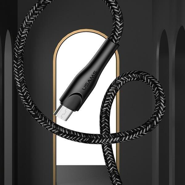 Usams Kabel pleciony U41 microUSB 1m 2A czerwony/red SJ393USB02 (US-SJ393) Fast Charge (USB 3.0), USB Kabel