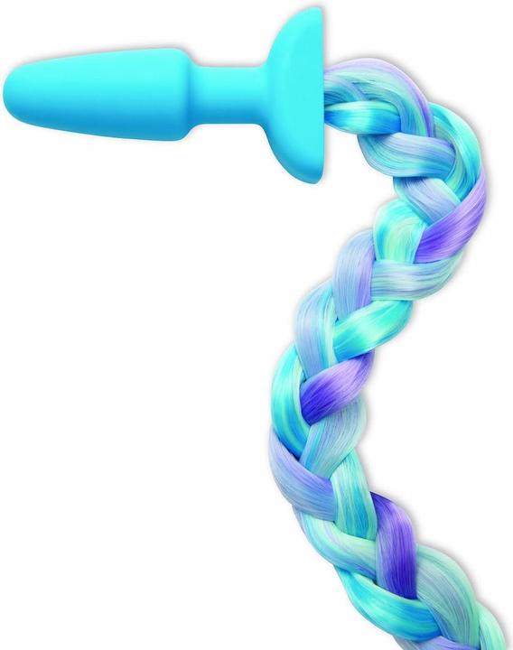 Actual product image Xgen Products whipsmart 4.9 inch silicone plug with play tails unicorn tail