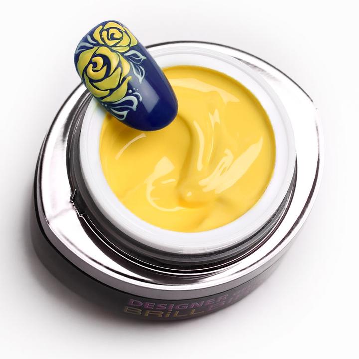 Actual product image BrillBird Designer Yellow - 3ml (Yellow, Gel-Effect Nail Polish)