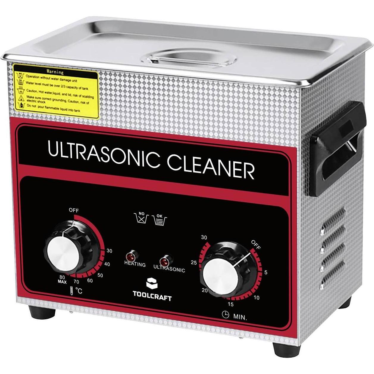 Toolcraft TO-8769666, Pulitore a ultrasuoni, Argento