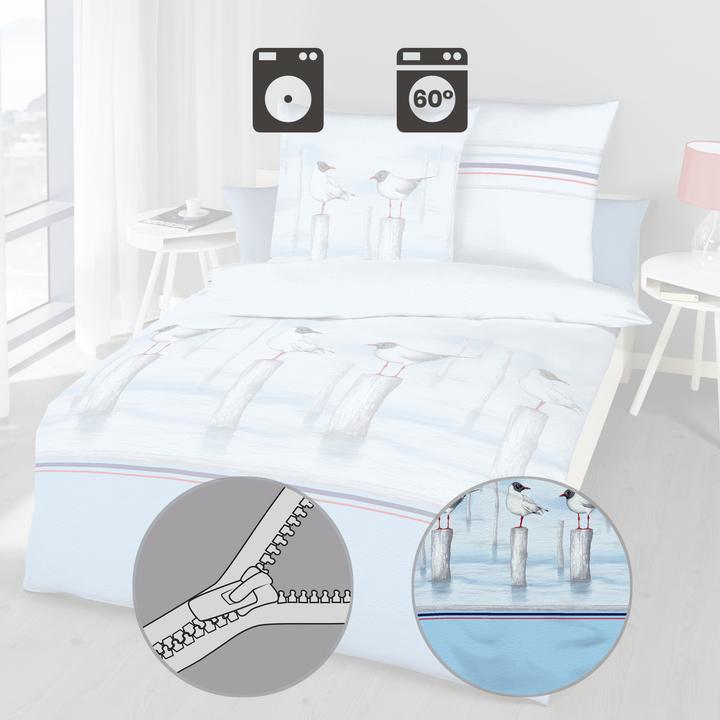 Actual product image Kaeppel Bettwäsche "Möwen" (Duvet cover, 80 x 80 cm, 155 x 200 cm)