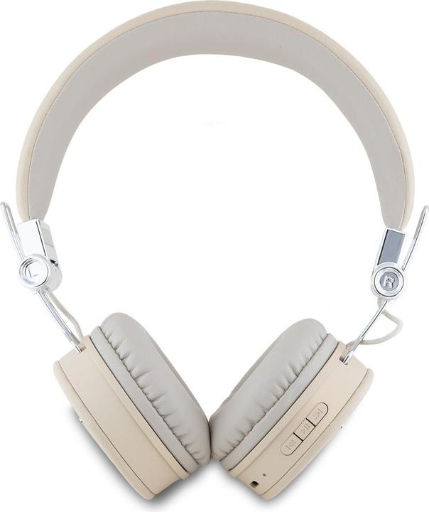 Immagine prodotto Guess Cuffie senza fili ENC con logo a triangolo in PU - Beige (ANC, 32 h, Senza fili)