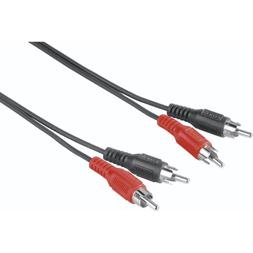 Hama Audio-Kabel, 2 Cinch-Stecker - 2 Cinch-Stecker, 5 m (5 m, Cinch), Audio Kabel