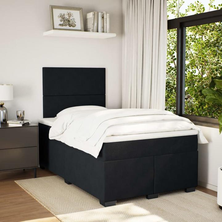 Actual product image vidaXL Bo x spring bed with mattress 120 x 190 cm velvet (120 x 190 cm)