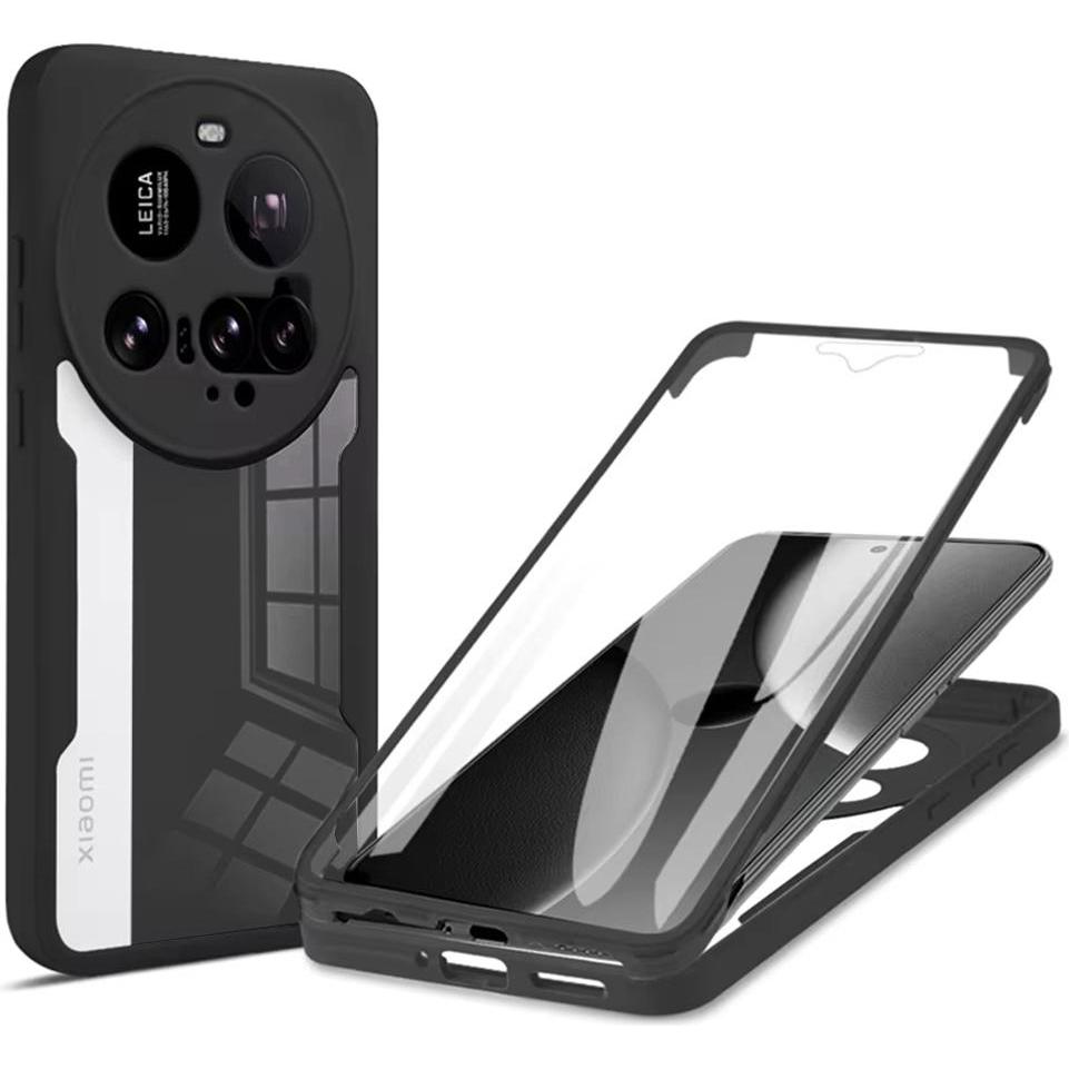 Techsuit ColorVerse 360 Series + Screen Protector (Xiaomi 15 Ultra), Cover smartphone, Nero