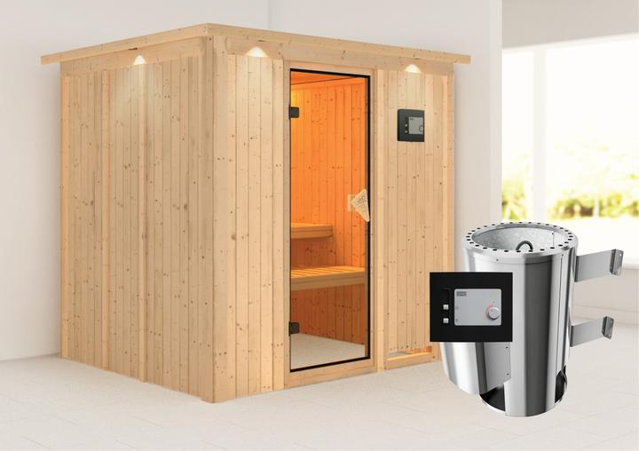 Produktbild Karibu Daria mit Dachkranz (Plug & Play 3,6 KW externe Steuerung)