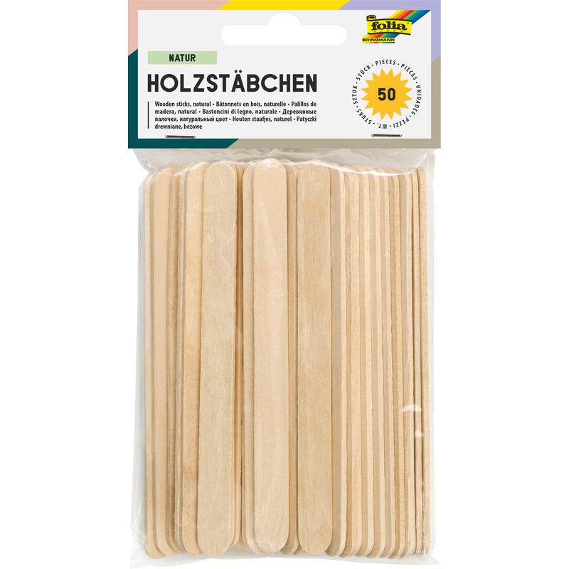 Folia Holzst„bchen "Natur", L„nge: 114 mm, naturfarben