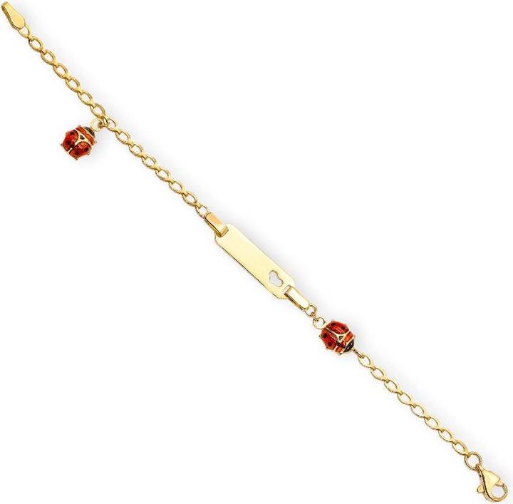 Produktbild JGZ ID-Bracelet Marienkäfer mit Gravur (14 cm, 9 Karat Gold 375)
