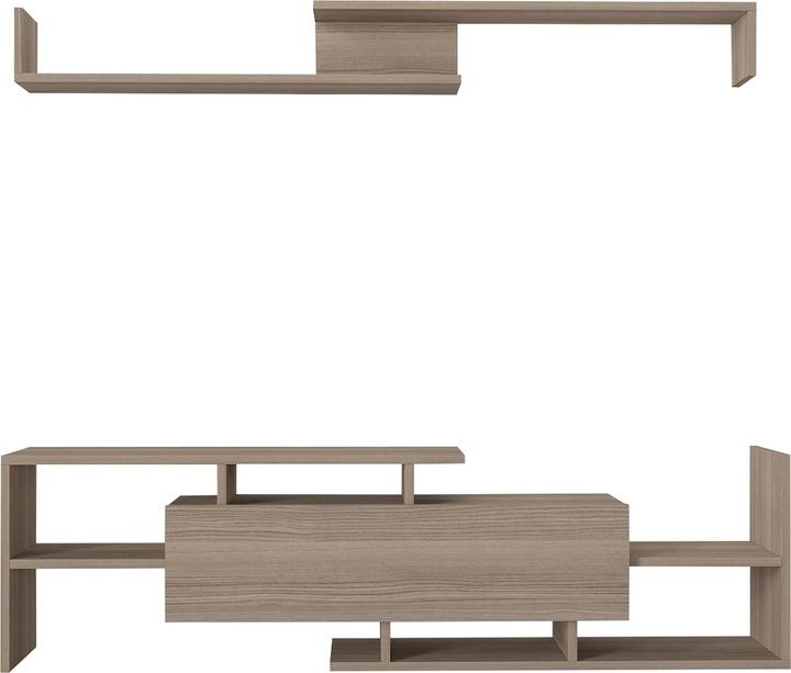 Produktbild En.Casa Fernsehschrank Liksefte mit Wandregal 154x28x42 cm Eicheoptik (153.50 x 27.50 x 42 cm)