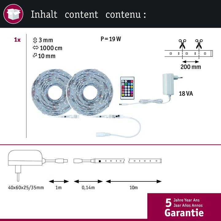 Image du produit Paulmann Mouvement SimpLED (Multicolore, 1004 cm, Intérieur)