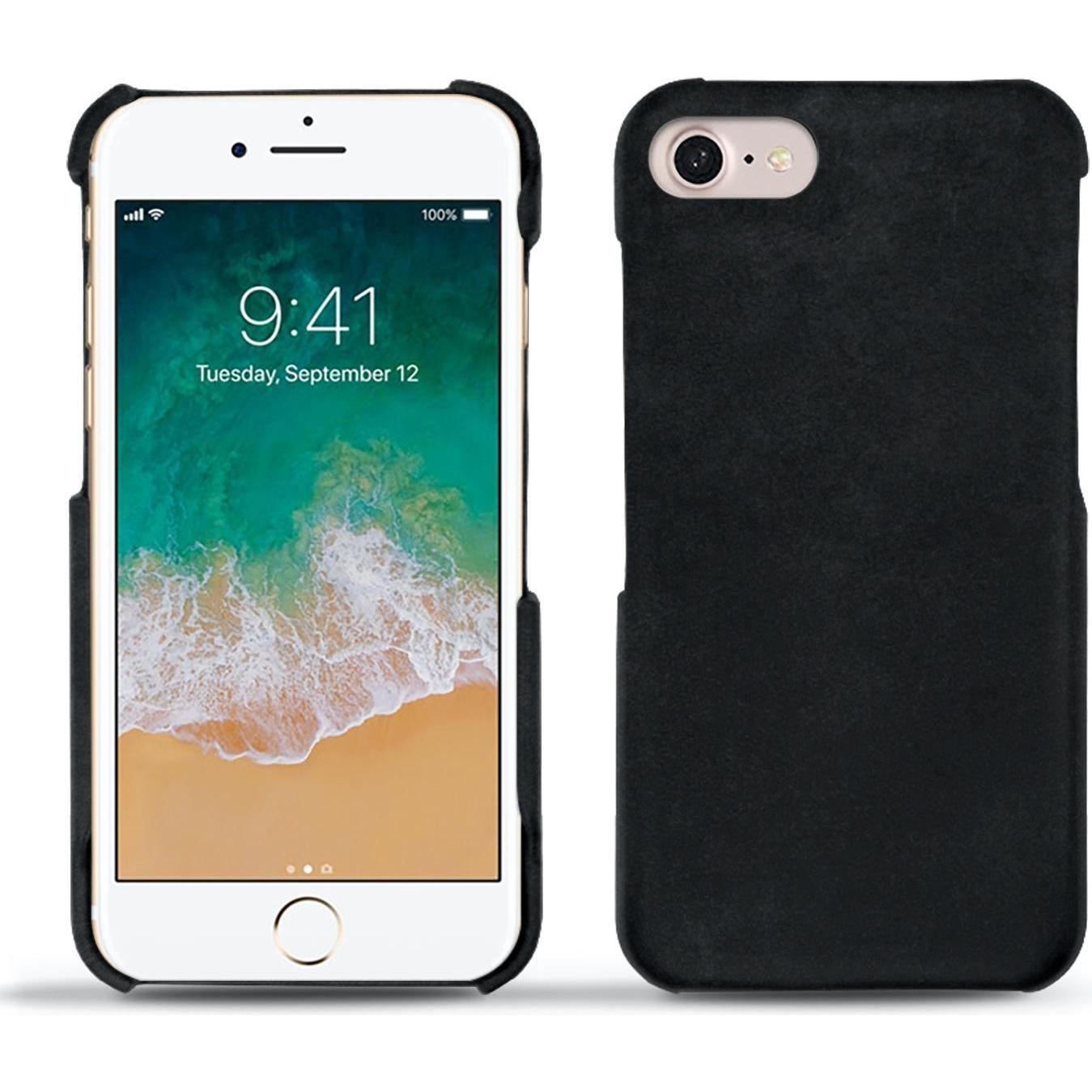Noreve Lederschutzhülle (Apple iPhone 7), Smartphone Hülle, Schwarz